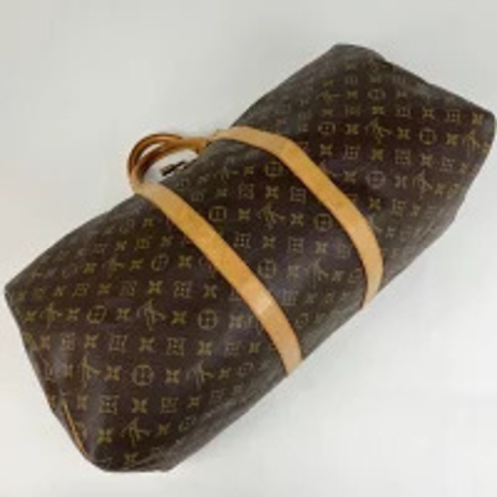 Louis Vuitton Travel Handbag Brown Business Keepall Boston Bag Monogram Brown